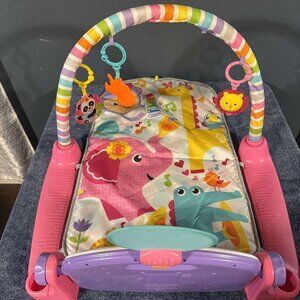 Pink Baby Play Gym with Piano & Hanging Toys – Musical Activity Mat